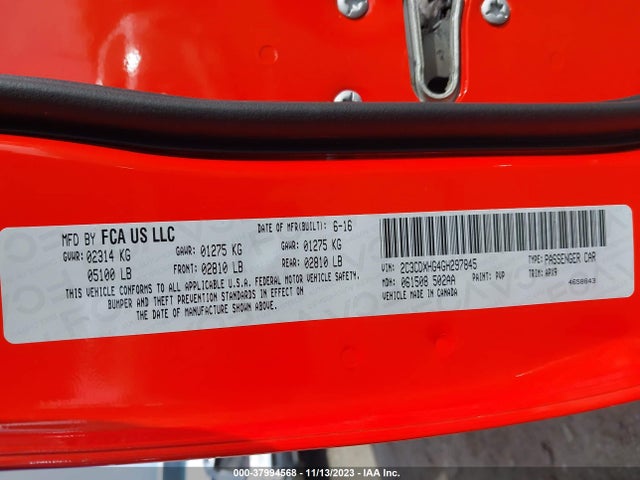 Dodge Charger Sxt 2016 2C3CDXHG4GH297845 Image 9
