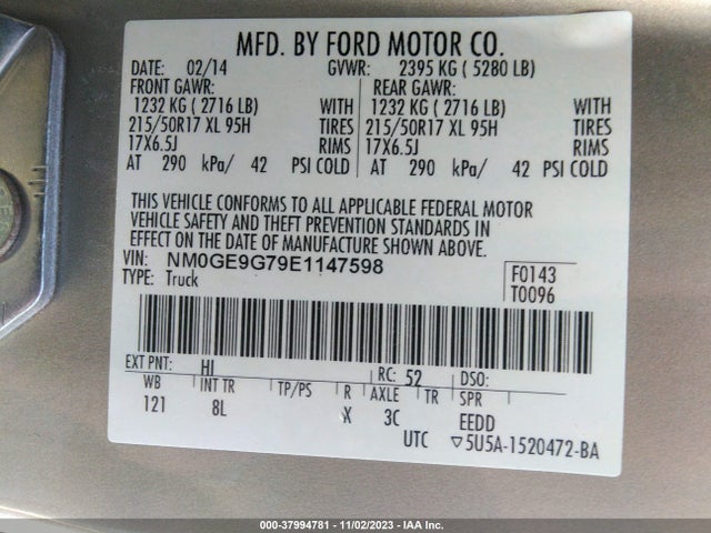 Ford Transit Connect Titanium 2014 NM0GE9G79E1147598 Image 9