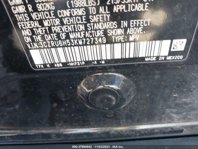 Honda HR-V EX 2019 3CZRU6H53KM727349 Image 9