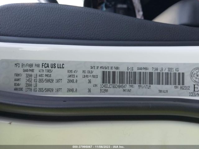 1C4SDJCT6GC484547 Dodge Durango R/t