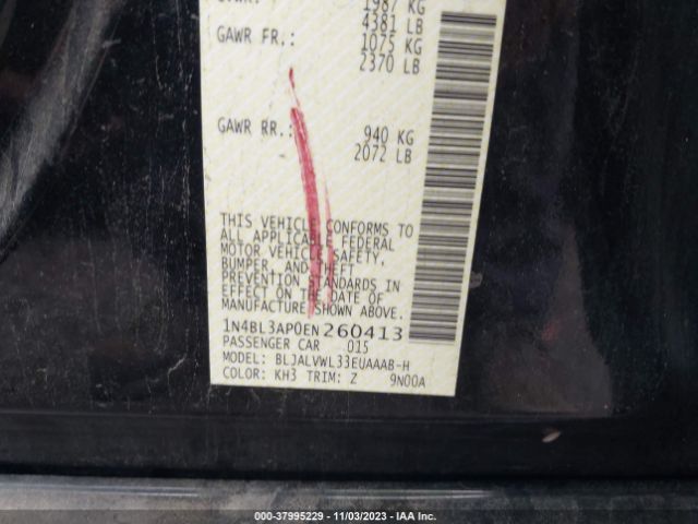 1N4BL3AP0EN260413 Nissan Altima 3.5 Sl