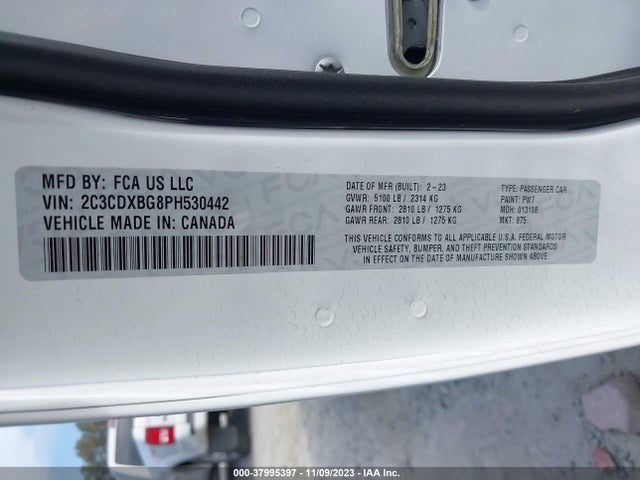 Dodge Charger Sxt 2023 2C3CDXBG8PH530442 Image 9