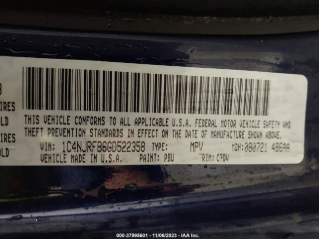 1C4NJRFB6GD522358 Jeep Patriot Latitude