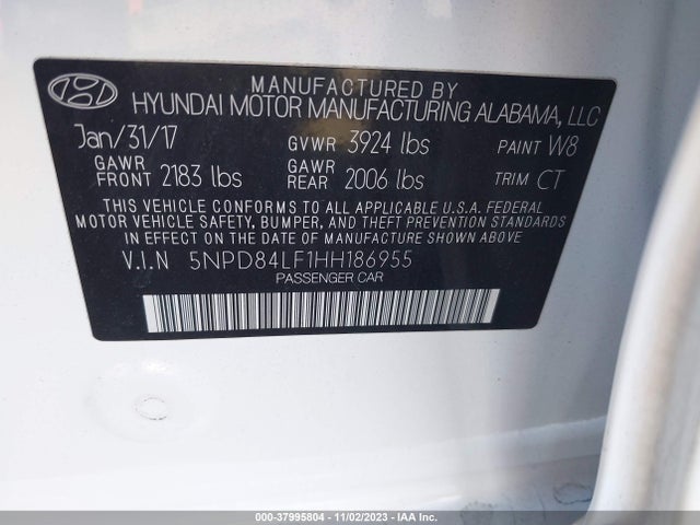 Hyundai Elantra Value Edition 2017 5NPD84LF1HH186955 Image 9