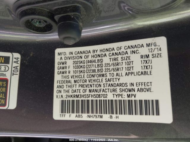 2HKRM3H55FH508702 Honda CR-V EX