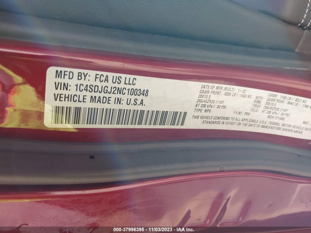 Dodge Durango Srt 392 Awd 2022 1C4SDJGJ2NC100348 Image 9
