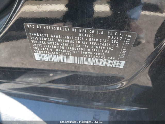 3VWD17AJ5EM221772 Volkswagen Jetta 1.8t Se