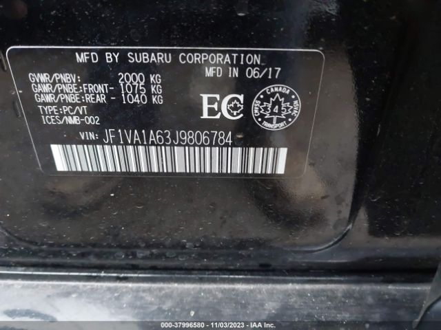 JF1VA1A63J9806784 Subaru WRX