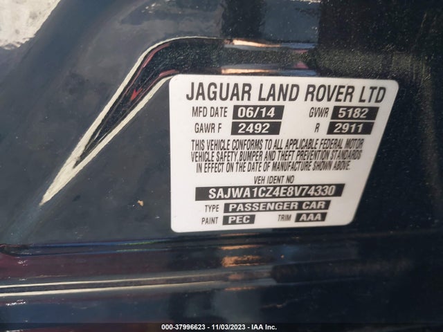 2014 JAGUAR XJ SAJWA1CZ4E8V74330 Photo 8