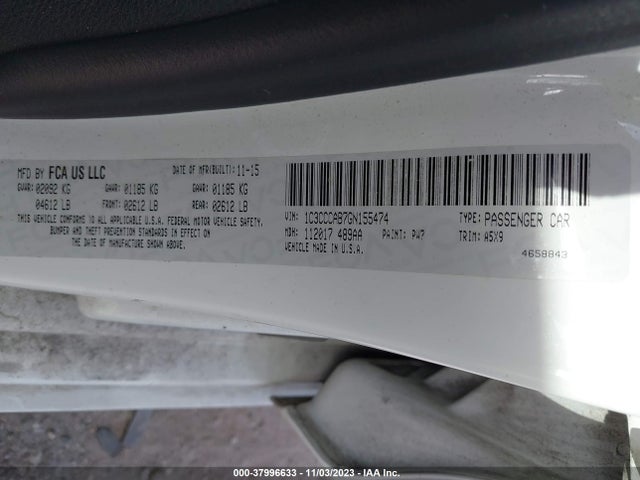 Chrysler 200 Limited 2016 1C3CCCAB7GN155474 Image 9
