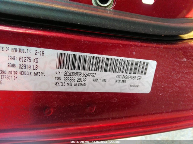 Dodge Charger Sxt Rwd 2018 2C3CDXBG8JH247787 Image 9