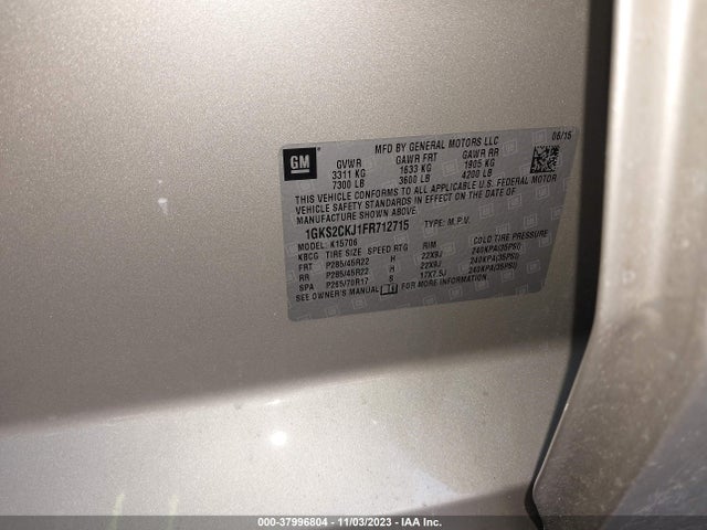1GKS2CKJ1FR712715 GMC YUKON DENALI