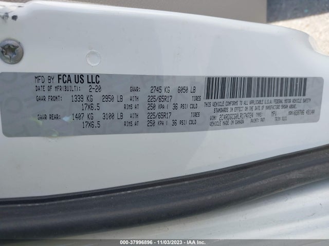 Dodge Grand Caravan Sxt 2020 2C4RDGCG0LR174724 Image 9