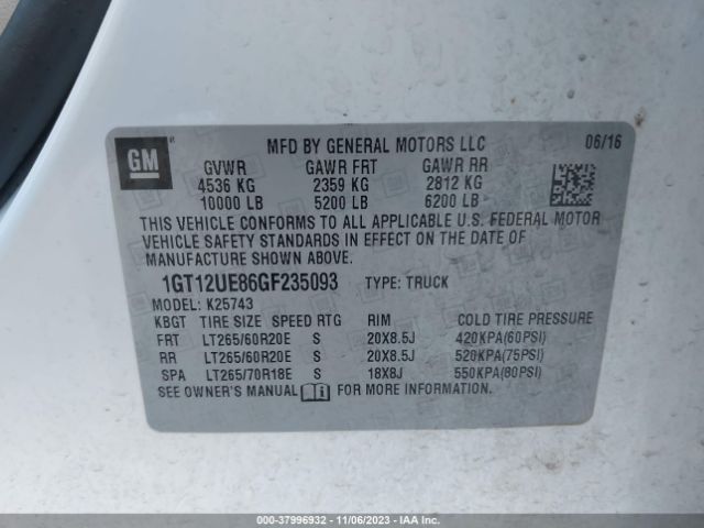1GT12UE86GF235093 GMC Sierra 2500hd Denali