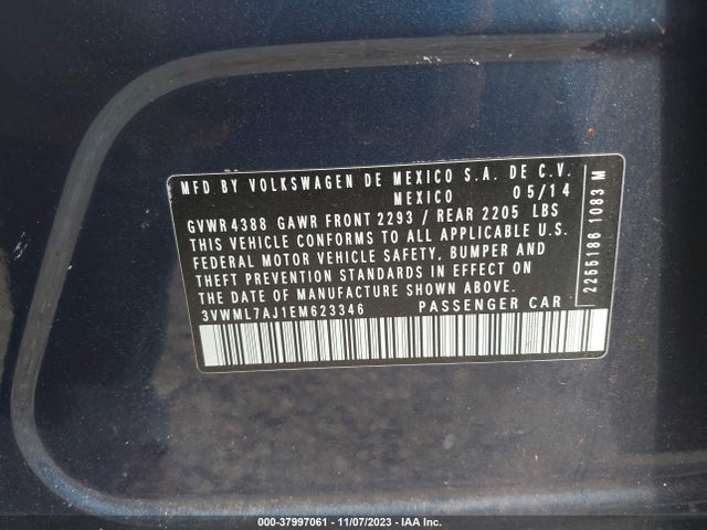 3VWML7AJ1EM623346 Volkswagen Jetta Sportwagen 2.0l Tdi