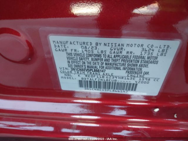 3N1CN8EV5PL866147 Nissan Versa 1.6 Sv Xtronic Cvt