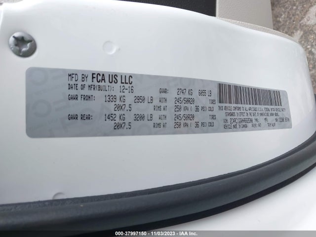 Chrysler Pacifica Limited 2017 2C4RC1GG0HR669300 Image 9