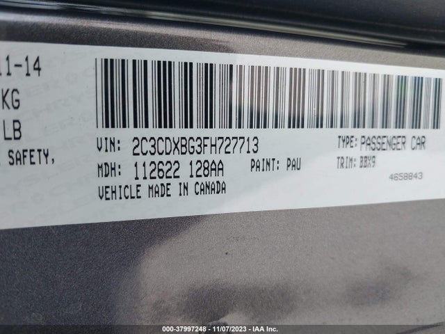 Dodge Charger Se 2015 2C3CDXBG3FH727713 Image 9