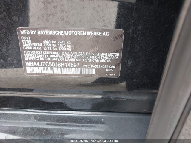 BMW 440i Gran Coupe Xdrive 2018 WBA4J7C50JBH14697 Image 9