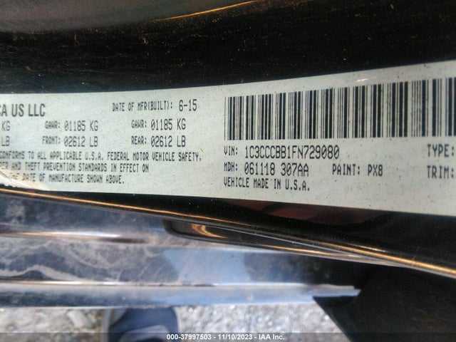 Chrysler 200 S 2015 1C3CCCBB1FN729080 Image 9