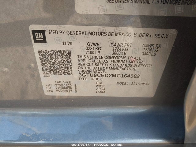 GMC Sierra 1500 4wd  Short Box Elevation 2021 3GTU9CED2MG164582 Image 9