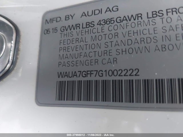 WAUA7GFF7G1002222 Audi A3 1.8t Premium