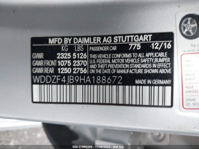 WDDZF4JB9HA188672 Mercedes-Benz E-class E 300