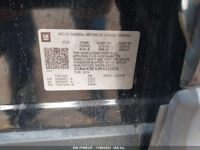 Chevrolet EQUINOX LS 2019 2GNAXSEV2K6122621 Image 9