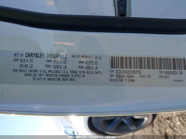 Dodge Charger Sxt 2014 2C3CDXHG2EH359756 Image 9