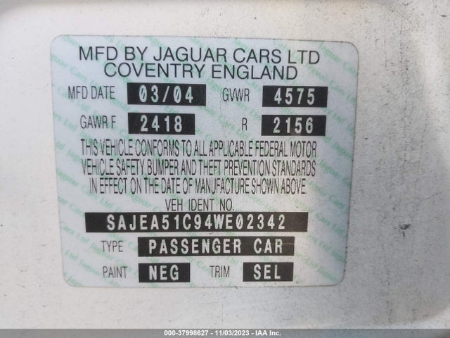 2004 JAGUAR X-TYPE SAJEA51C94WE02342 Photo 8