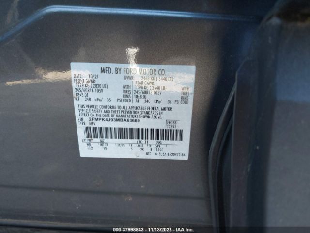 2021 FORD EDGE 2FMPK4J93MBA63669 Photo 8