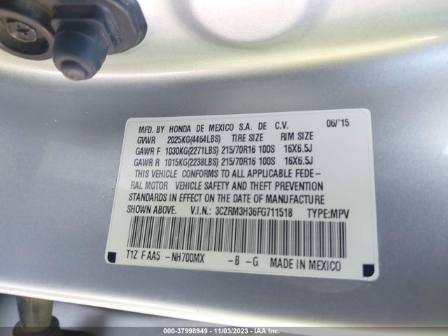 Honda CR-V LX 2015 3CZRM3H36FG711518 Image 9