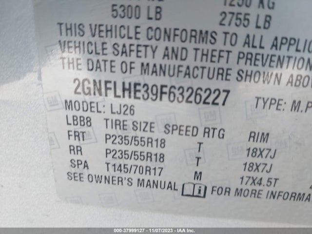 Chevrolet Equinox Ltz 2015 2GNFLHE39F6326227 Image 9