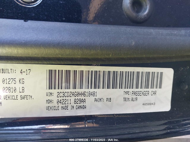 2017 DODGE CHALLENGER SXT PLUS VIN: 2C3CDZAG0HH618481