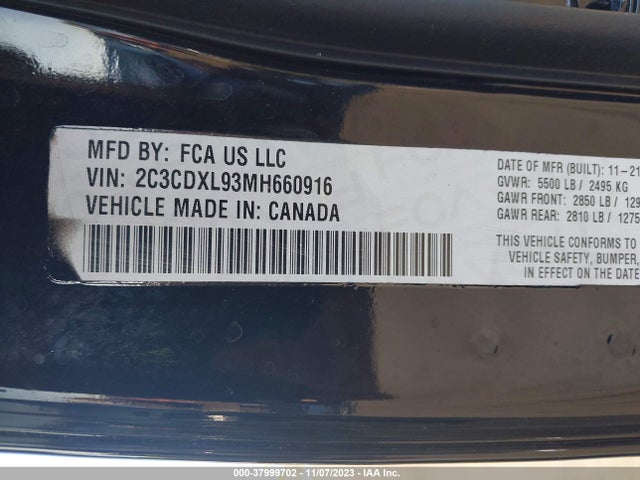 Продаж на аукціоні авто 2021 Dodge Charger Srt Hellcat Redeye Widebody Rwd, vin: 2C3CDXL93MH660916, номер лоту: 37999702