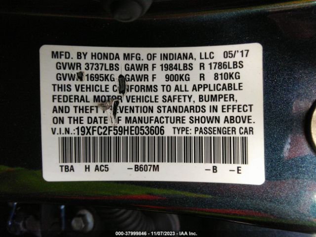 19XFC2F59HE053606 Honda Civic Lx