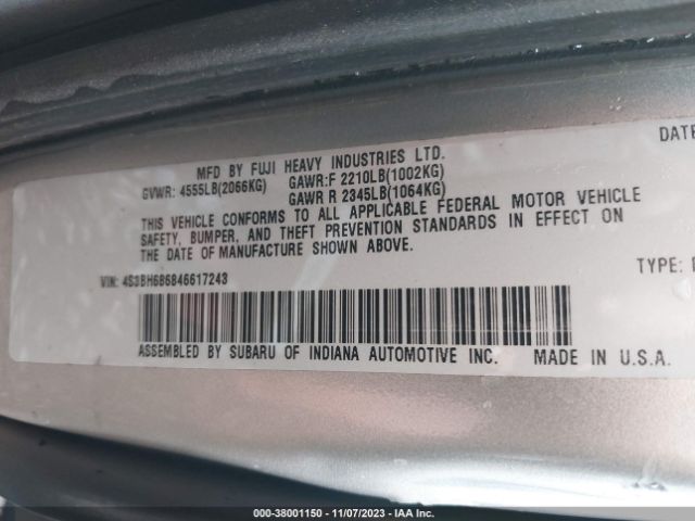 2004 SUBARU LEGACY WAGON 4S3BH686846617243 Photo 8