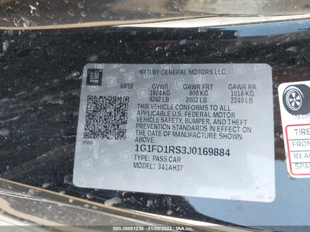 Chevrolet Camaro 2lt 2018 1G1FD1RS3J0169884 Image 9
