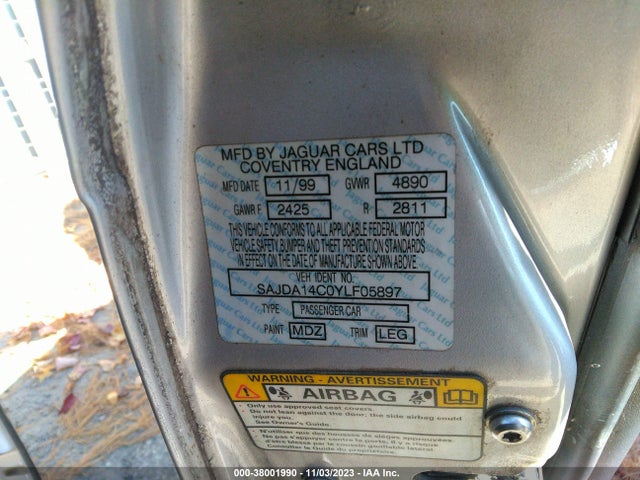 2000 JAGUAR XJ8 SAJDA14C0YLF05897 Photo 8