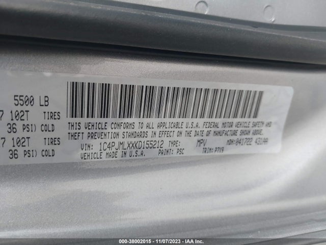 1C4PJMLXXKD155212 Jeep Cherokee Latitude Plus 4x4