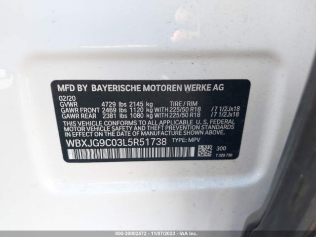 2020 BMW X1 WBXJG9C03L5R51738 Photo 8