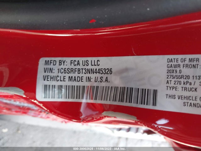 RAM 1500 2022 1C6SRFBT3NN445326 Image 9