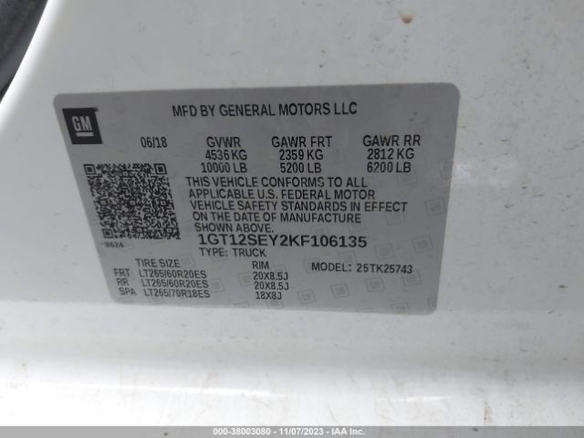1GT12SEY2KF106135 GMC Sierra 2500hd Denali