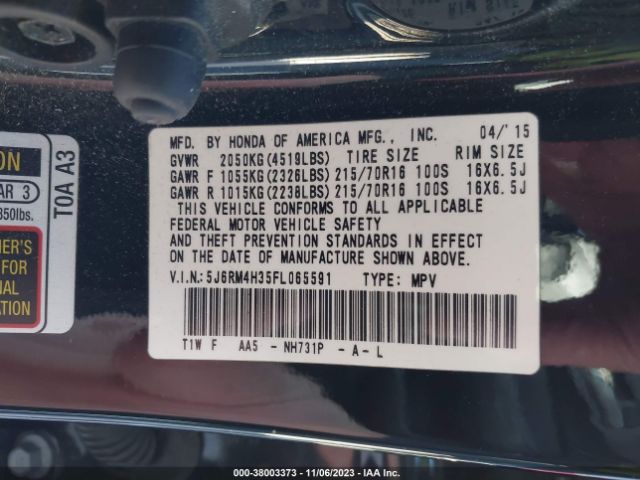 5J6RM4H35FL065591 Honda CR-V LX