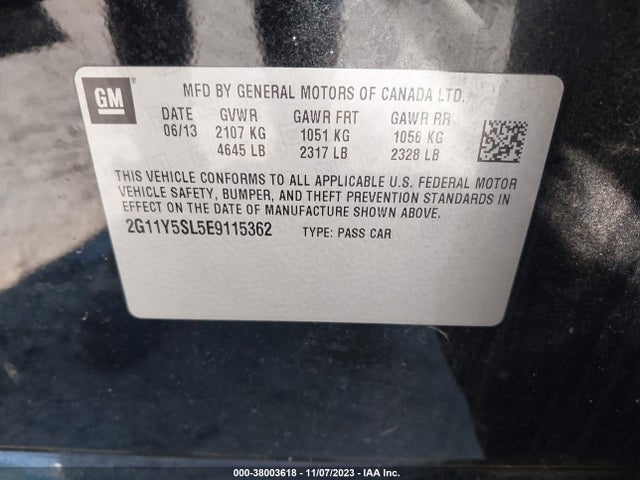 2014 CHEVROLET IMPALA 1LS VIN: 2G11Y5SL5E9115362