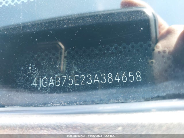 2003 MERCEDES-BENZ M-CLASS 5.0L VIN: 4JGAB75E23A384658