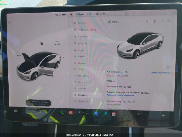 5YJ3E1EB9KF237850 Tesla Model 3 Long Range/performance