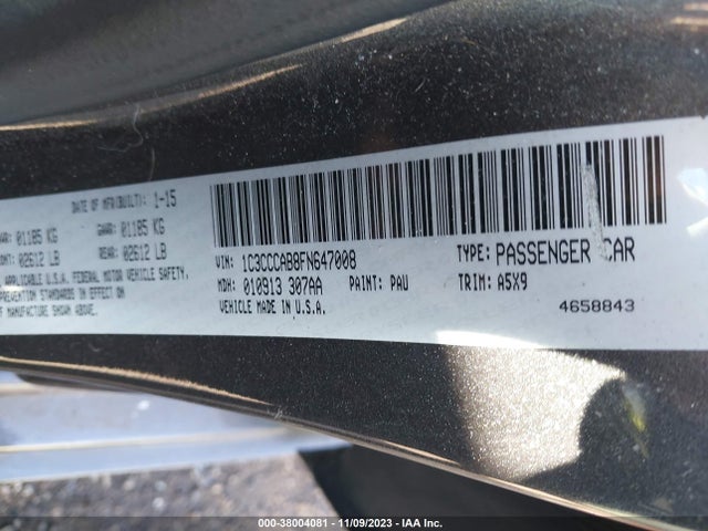 Chrysler 200 Limited 2015 1C3CCCAB8FN647008 Image 9