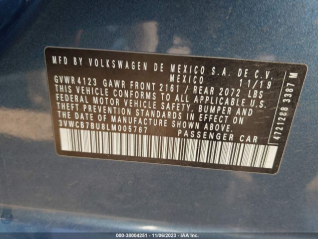 3VWCB7BU8LM005767 Volkswagen Jetta 1.4t R-line/1.4t S/1.4t Se
