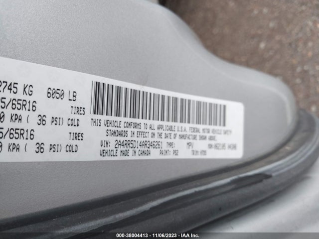 2010 CHRYSLER TOWN & COUNTRY TOURING VIN: 2A4RR5D14AR346261